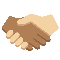 Handshake- Medium-Dark Skin Tone- Medium-Light Skin Tone emoji on Twitter